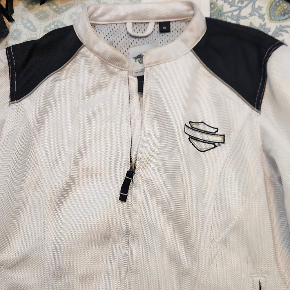 White Harley Davidson riding jacket size XL